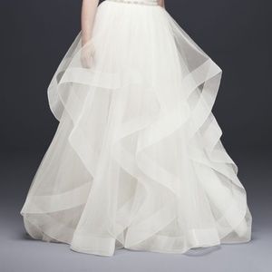 tiered tulle ball gown wedding skirt